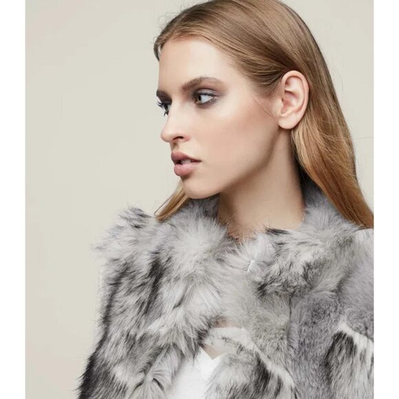 Reiss Krista Long-Line Faux-Fur Gilet Vest - Picture 4 of 8